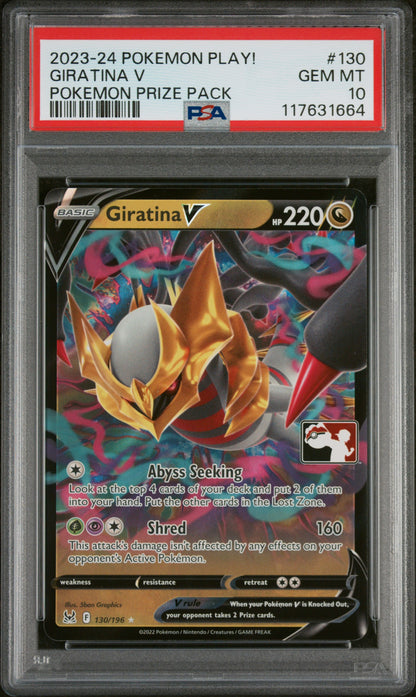 Giratina V 130 Play! Prize Pack Pokemon PSA 10