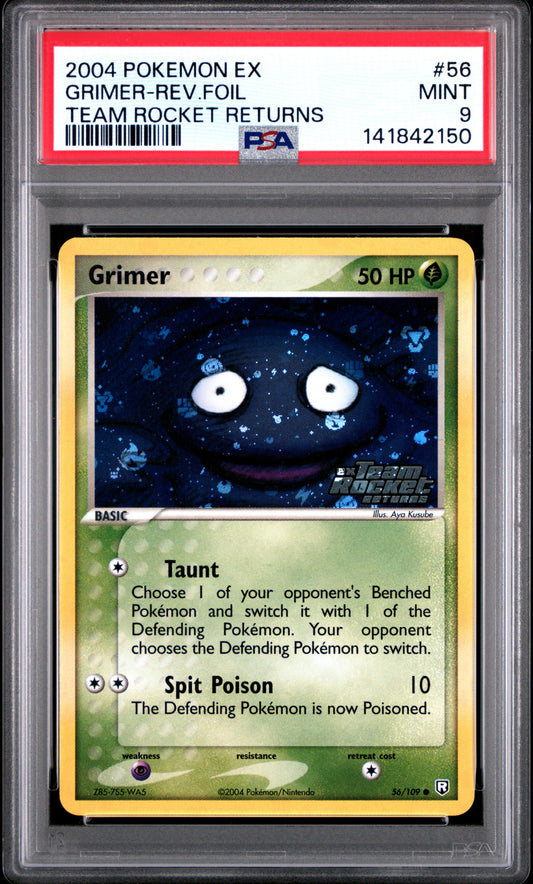 Grimer Reverse Holo 56/109 Team Rocket Returns Pokemon PSA 9