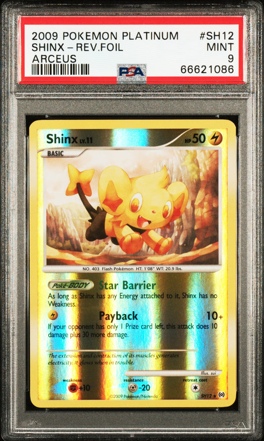 Shinx Reverse Holo SH12 Arceus Pokemon PSA 9