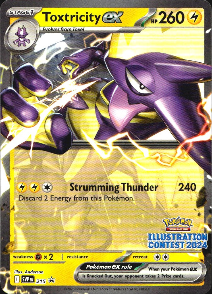 Toxtricity ex (Illustration Contest 2024) 215 Scarlet & Violet Promo Pokemon NM