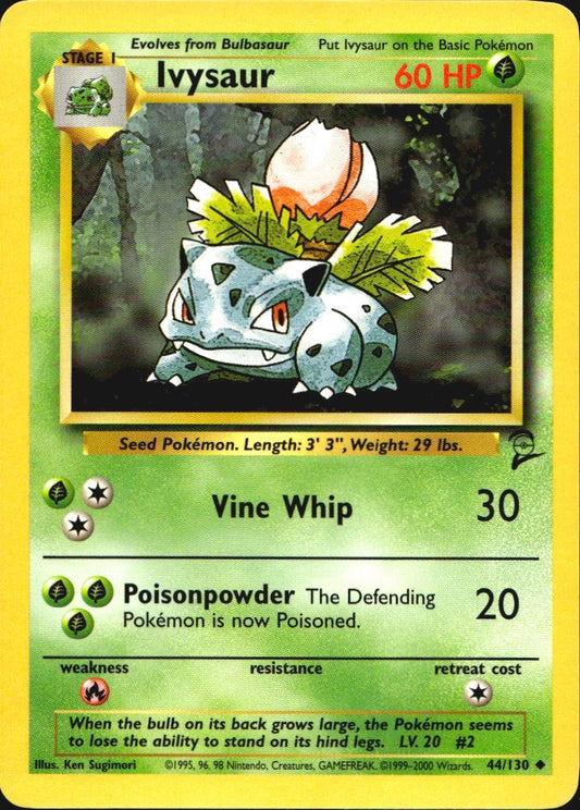 Ivysaur 44/130 Base Set 2 Uncommon Pokemon Near Mint