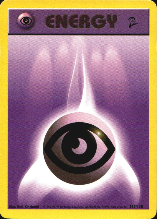 Psychic Energy 129/130 Base Set 2 Pokemon Near Mint