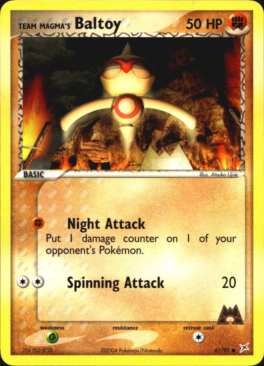 Team Magma's Baltoy 61/95 Common Team Magma vs Team Aqua Pokemon Near Mint
