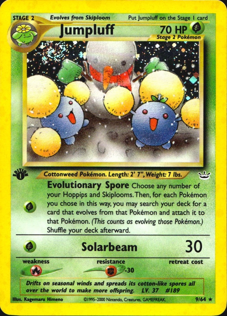 Jumpluff 9/64 Rare Neo Revelation Pokemon 1st Edition Holo Near Mint