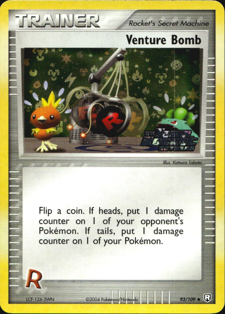 Venture Bomb 93/109 Uncommon Team Rocket Returns Pokemon Reverse Holo LP