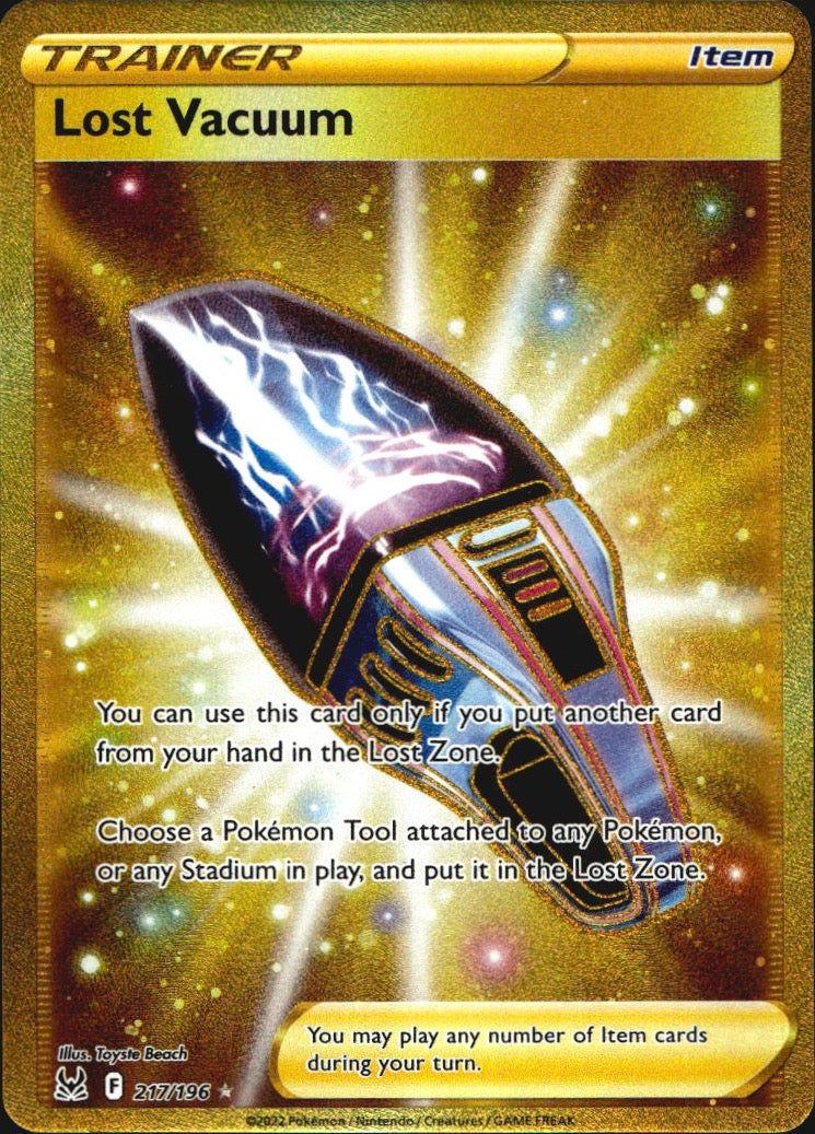 Lost Vacuum 217/196 Lost Origin Secret Rare Pokemon Holo Near Mint