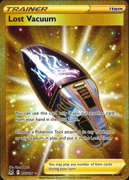 Lost Vacuum 217/196 Lost Origin Secret Rare Pokemon Holo Near Mint