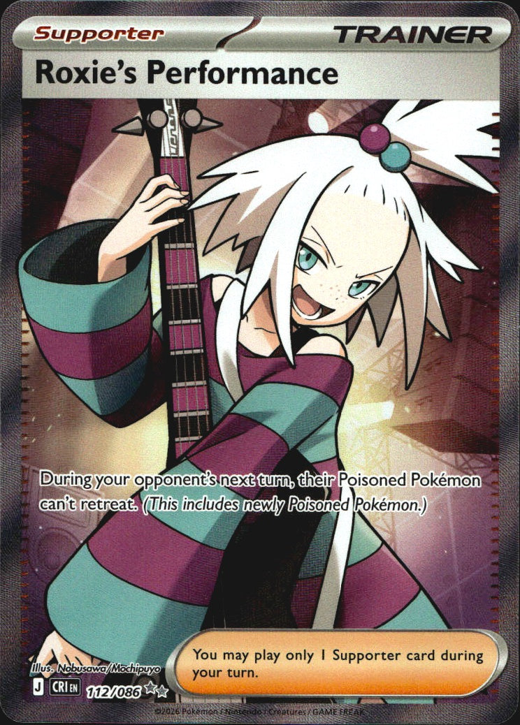 Roxie's Performance 112/086 Chaos Rising Ultra Rare Pokemon Holo Near Mint