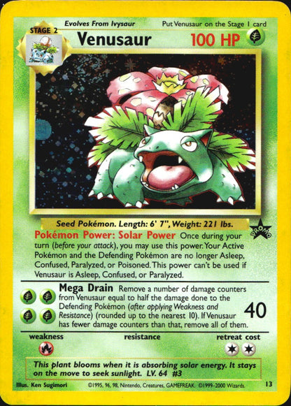 Venusaur 13 Promo Wizards Black Star Promos Pokemon Lightly Played