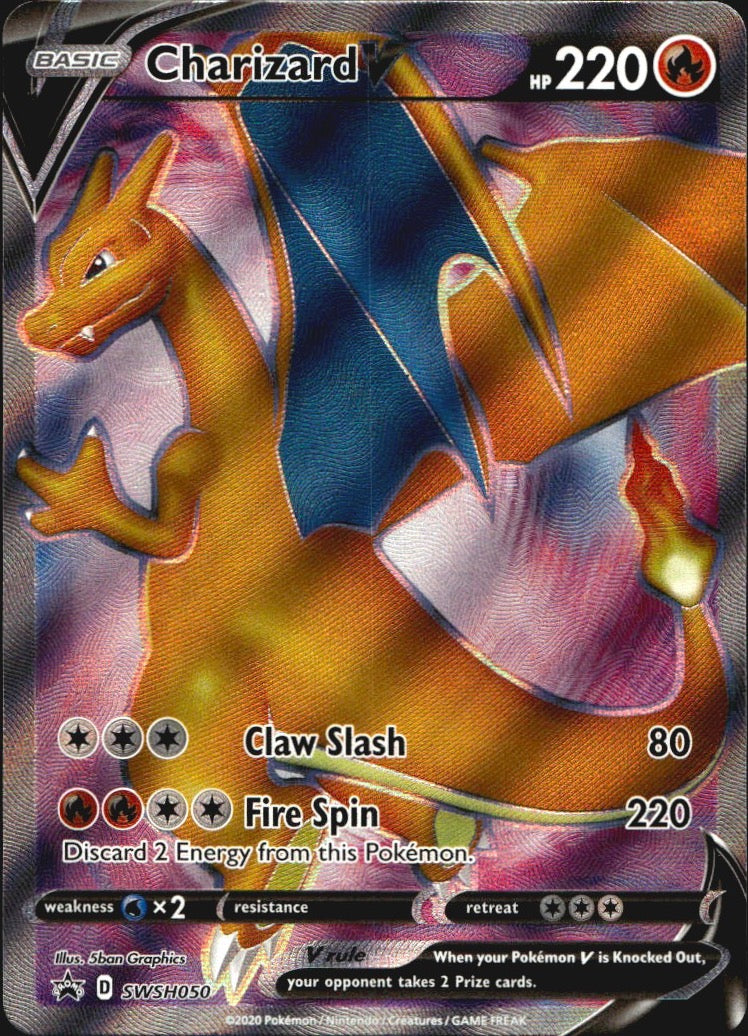 Charizard V SWSH050 Holo Promo Sword & Shield Promo Pokemon Near Mint