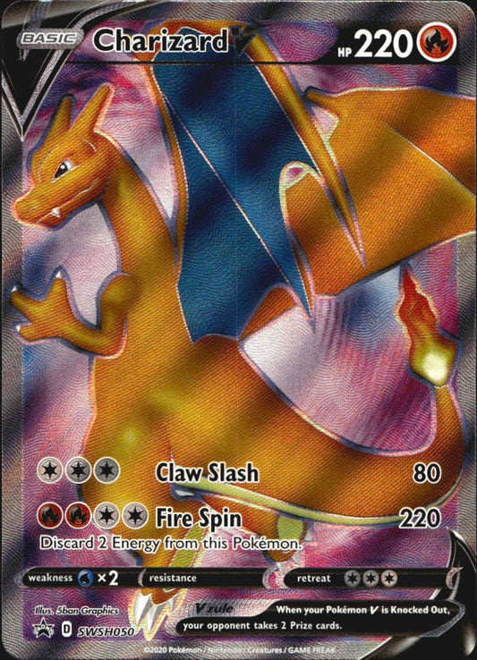 Charizard V SWSH050 Holo Promo Sword & Shield Promo Pokemon Near Mint