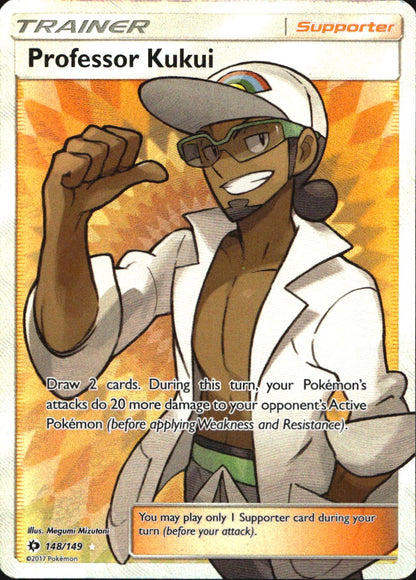 Professor Kukui (Full Art) 148/149 SM Base Set Holo Ultra Rare Pokemon Near Mint