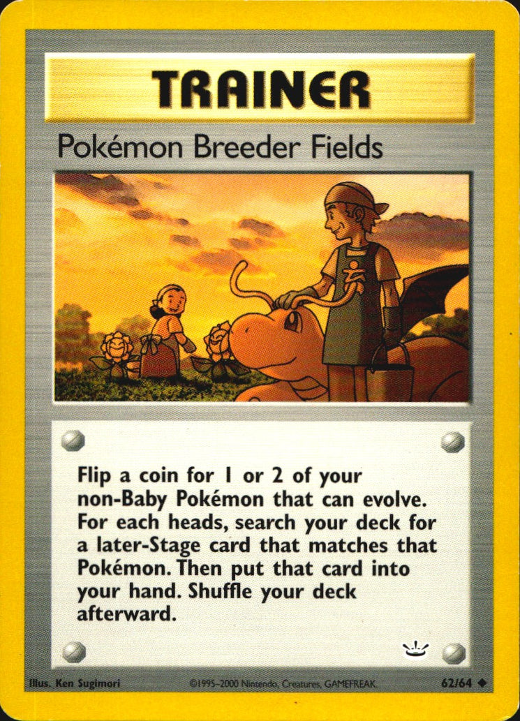 Pokemon Breeder Fields 62/64 Uncommon Neo Revelation Pokemon Lightly Played