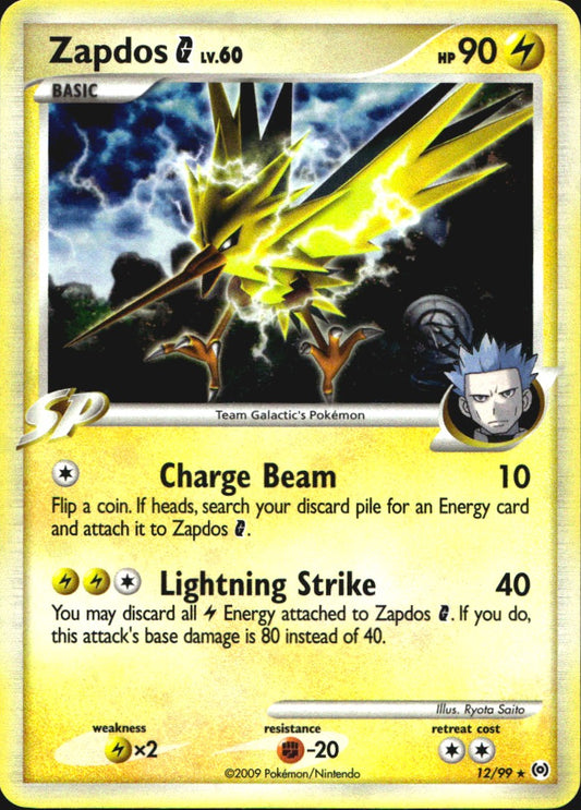 Zapdos G 12/99 Arceus Holo Rare Pokemon Near Mint