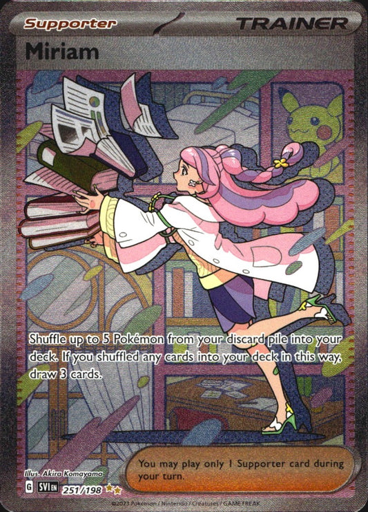 Miriam 251/198 Special Illustration Rare Scarlet & Violet Pokemon Near Mint