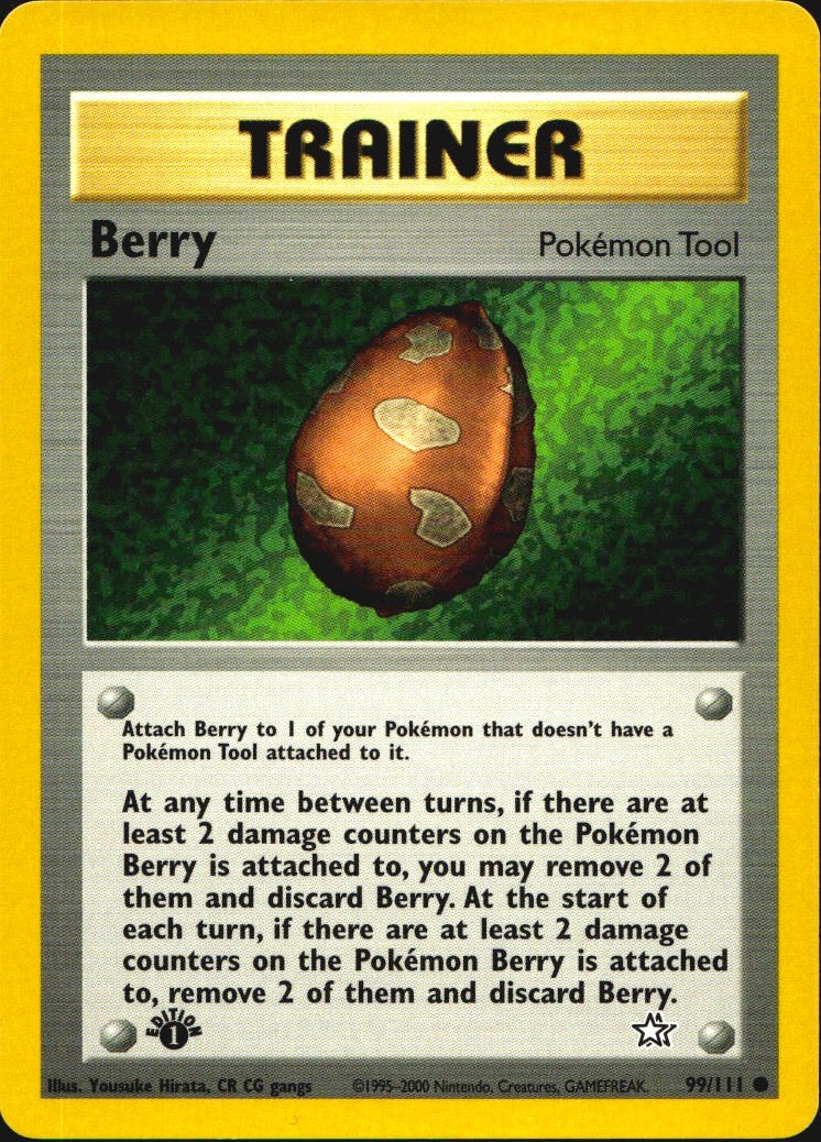 Berry 99/111 Common Neo Genesis Pokemon 1st Edition Near Mint