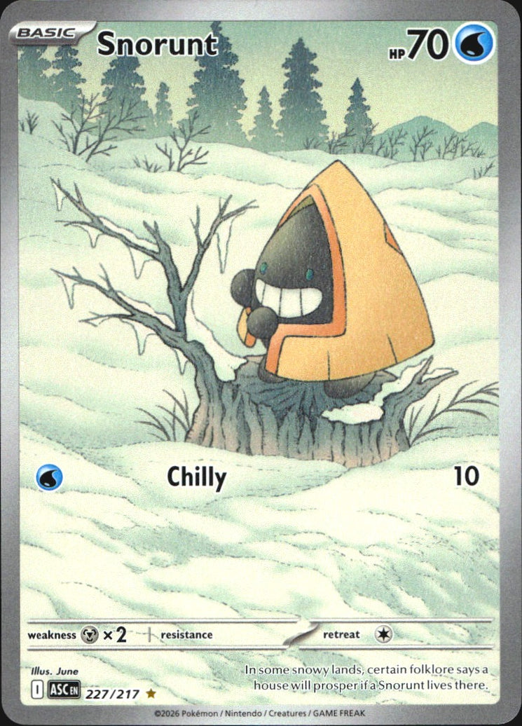 Snorunt 227/217 Illustration Rare Ascended Heroes Pokemon Near Mint