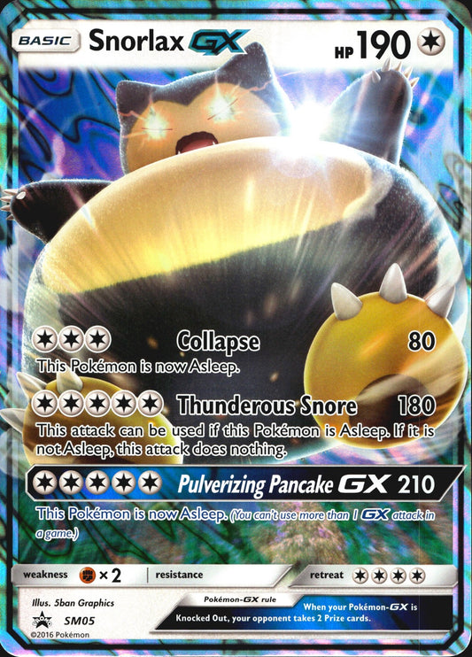 Snorlax GX SM05 JUMBO Promo Sun & Moon Promo Pokemon Near Mint