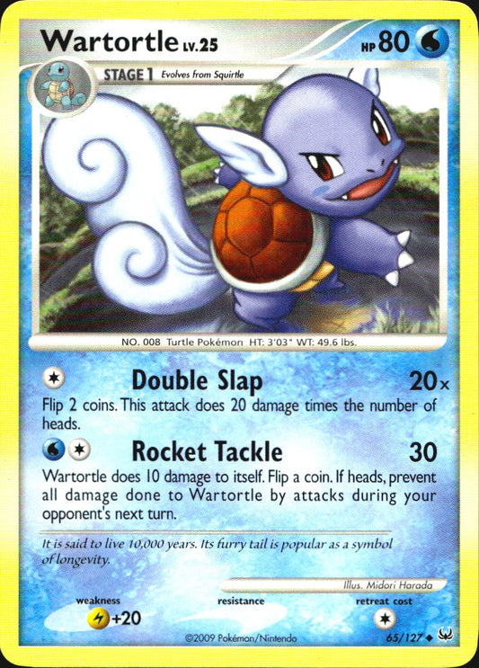 Wartortle 65/127 Platinum Uncommon Pokemon Near Mint
