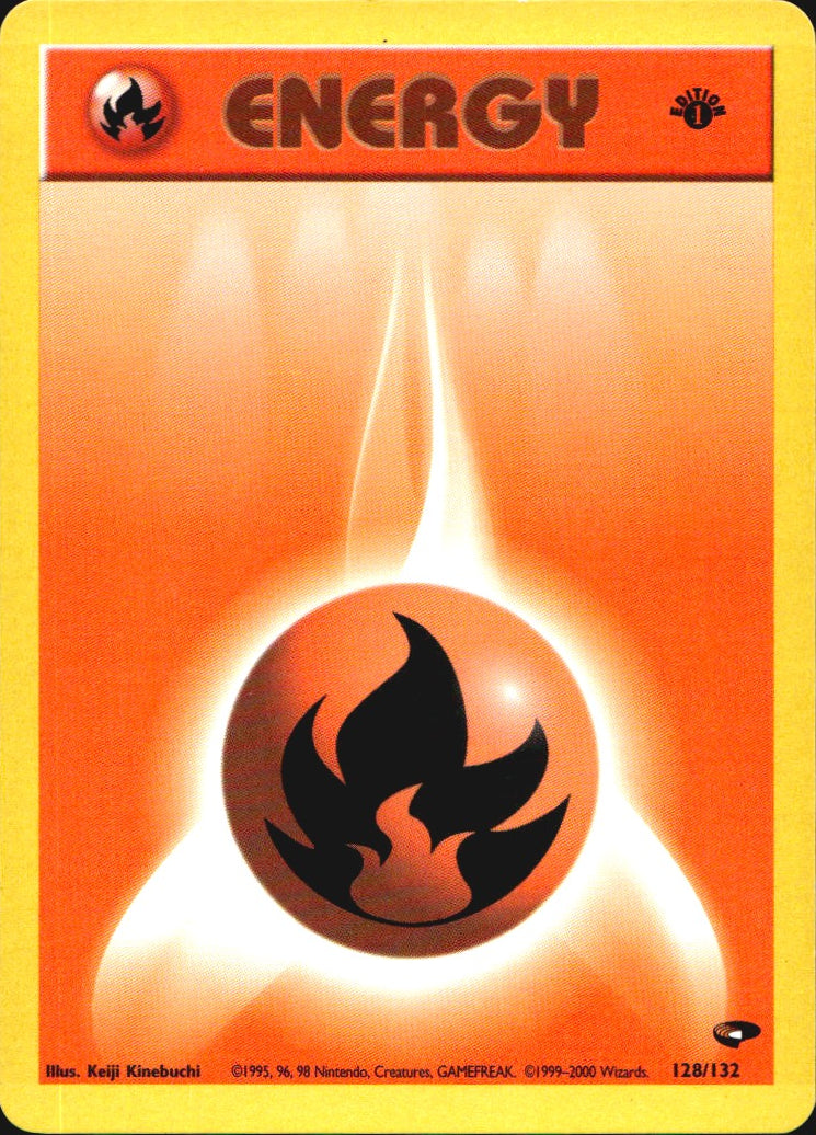 Fire Energy 128/132 Gym Challenge Pokemon 1st Edition Near Mint