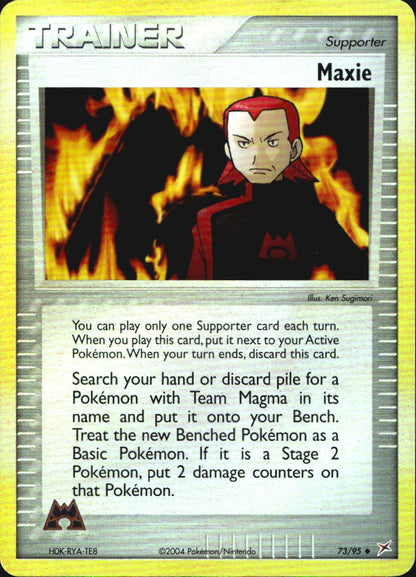 Maxie 73/95 Uncommon Team Magma vs Team Aqua Pokemon Reverse Holo MP