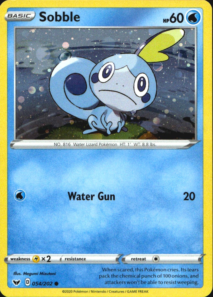Sobble (Cosmos Holo) 054/202 Blister Exclusives Promo Pokemon Near Mint