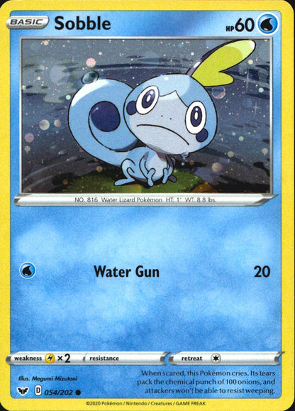 Sobble (Cosmos Holo) 054/202 Blister Exclusives Promo Pokemon Near Mint
