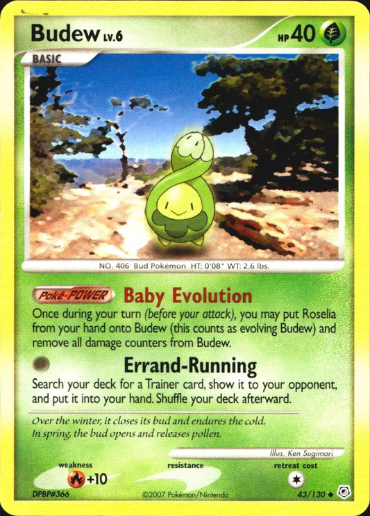 Budew 43/130 Diamond & Pearl Uncommon Pokemon Near Mint