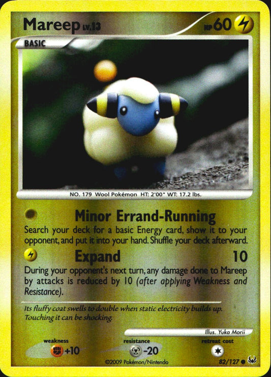 Mareep 82/127 Platinum Common Pokemon Reverse Holo Near Mint