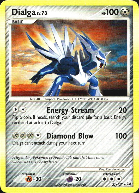 Dialga 23/127 Platinum Rare Pokemon Near Mint