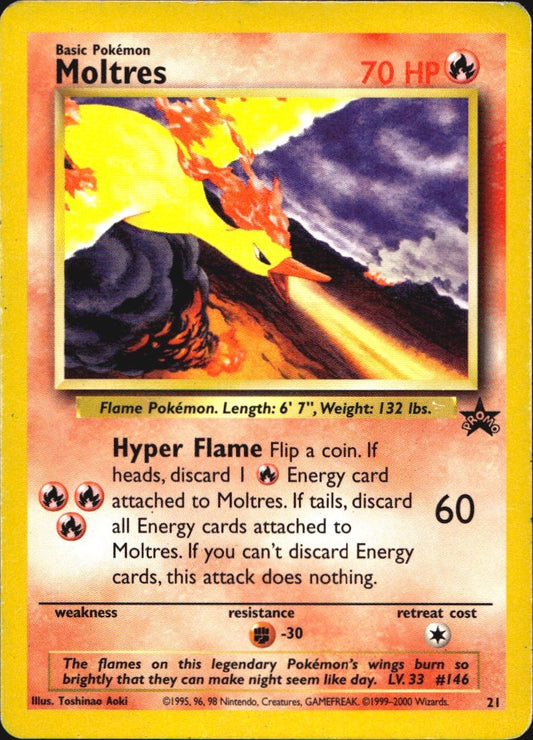 Moltres 21 Promo Wizards Black Star Promos Pokemon Heavily Played