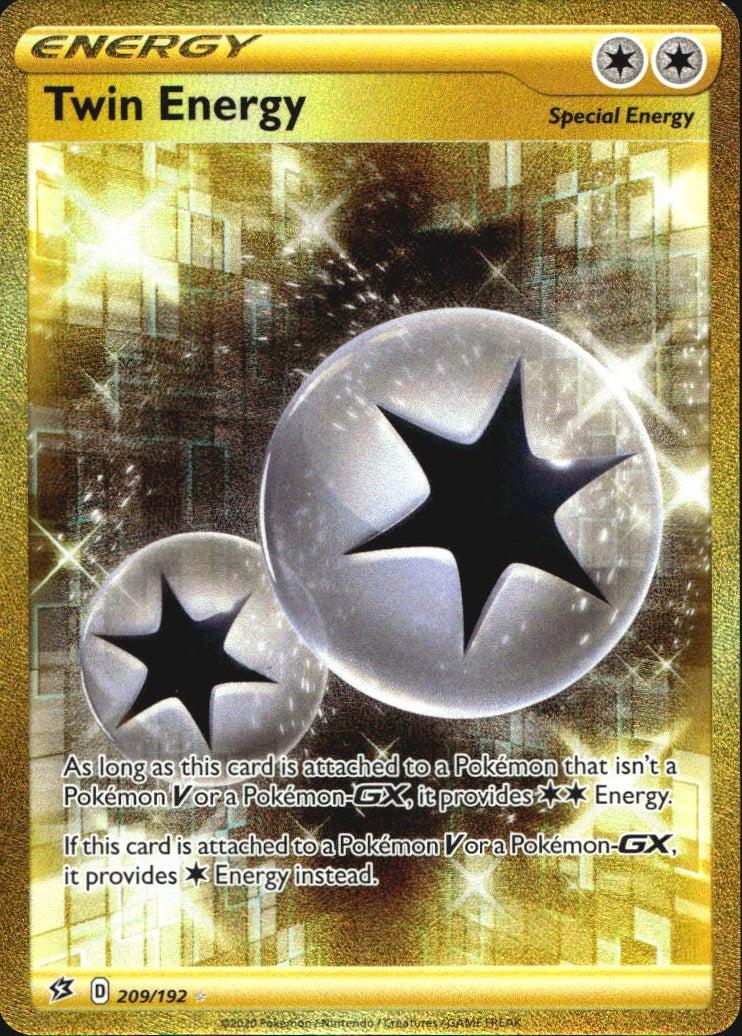 Twin Energy 209/192 Rebel Clash Secret Rare Pokemon Holo Near Mint