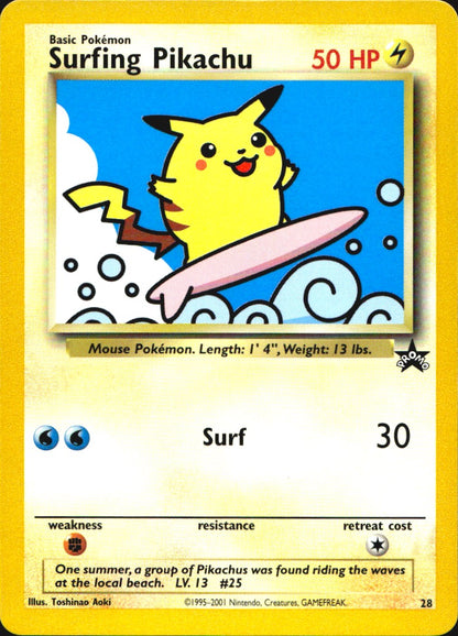 Surfing Pikachu 28 Wizards Black Star Promos Promo Pokemon Near Mint