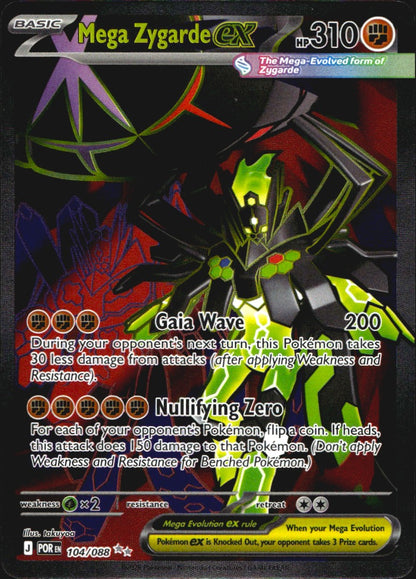 Mega Zygarde ex 104/088 Perfect Order Ultra Rare Pokemon Holo Near Mint