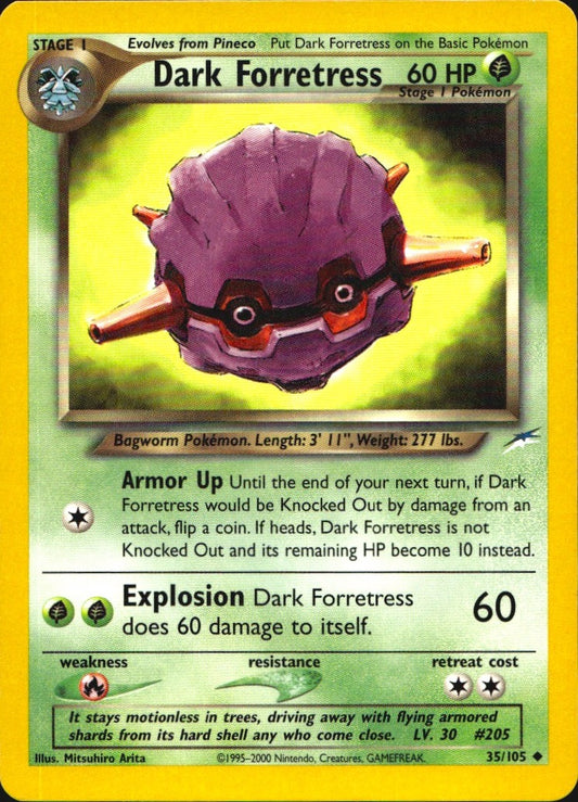 Dark Forretress 35/105 Uncommon Neo Destiny Pokemon Near Mint