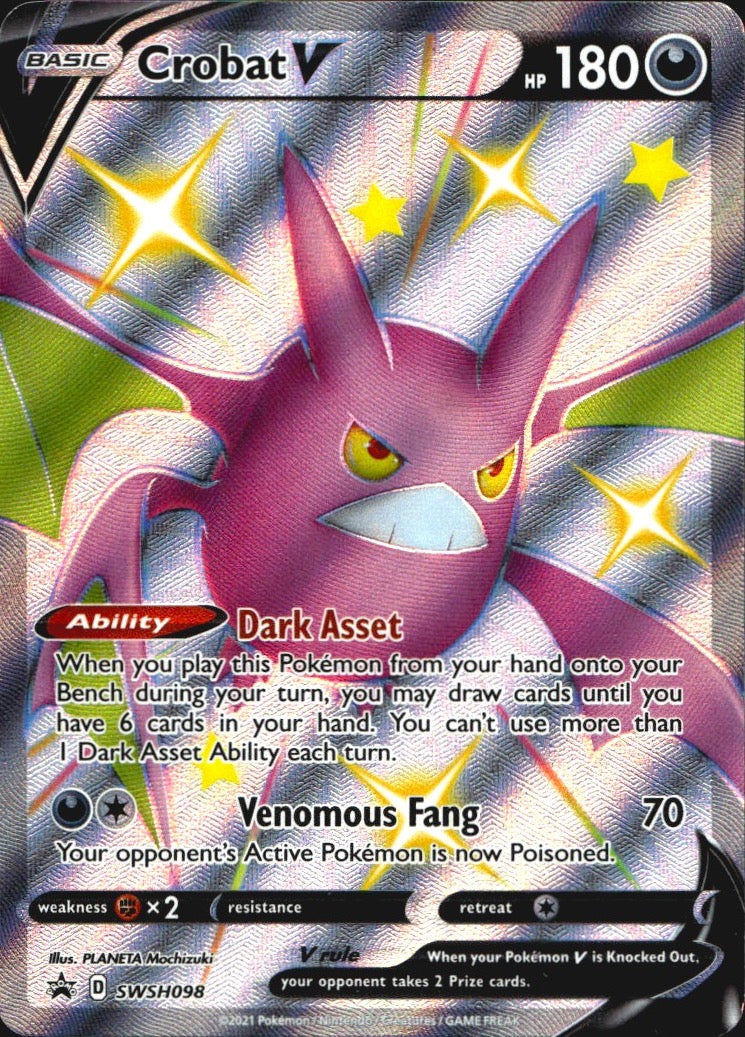 Crobat V SWSH098 Sword & Shield Promo Holo Promo Pokemon Near Mint