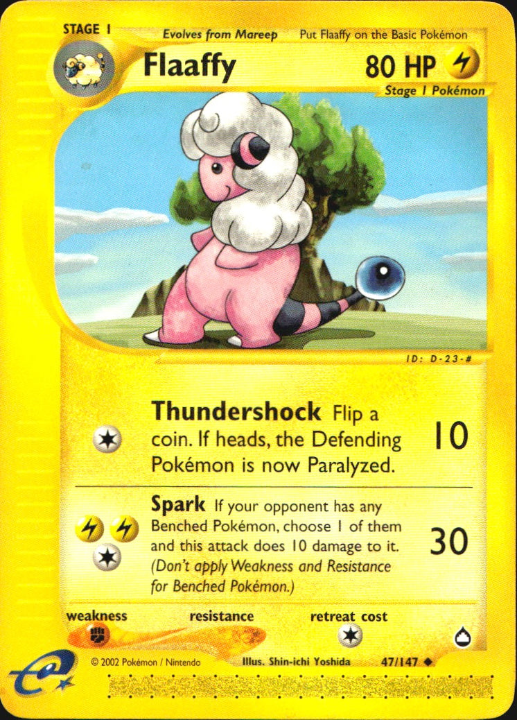 Flaaffy 47 Uncommon Aquapolis Pokemon Near Mint