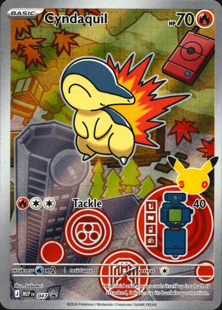Cyndaquil 047 ME: Mega Evolution Promo Promo Pokemon Holo Near Mint
