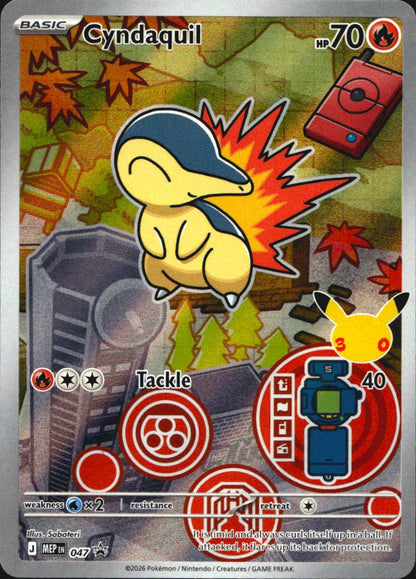 Cyndaquil 047 ME: Mega Evolution Promo Promo Pokemon Holo Near Mint