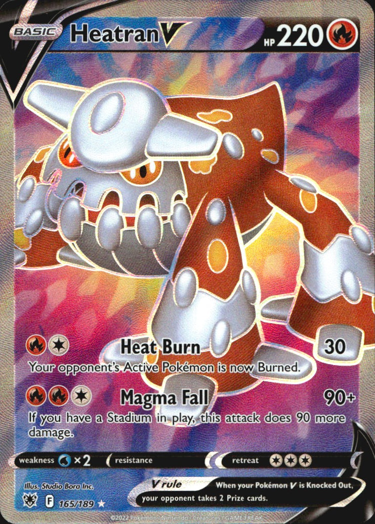 Heatran V 165/189 Astral Radiance Ultra Rare Pokemon Holo Near Mint
