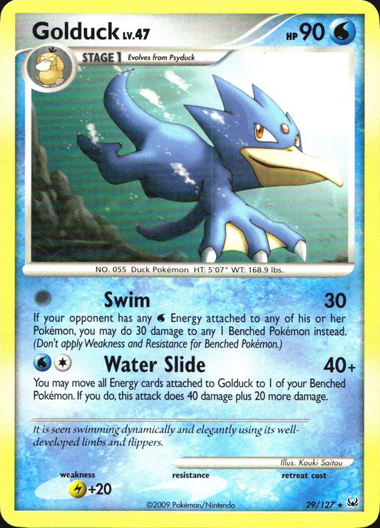 Golduck 29/127 Platinum Rare Pokemon Near Mint