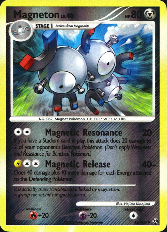 Magneton 42/100 Stormfront Uncommon Pokemon Reverse Holo Lightly Played