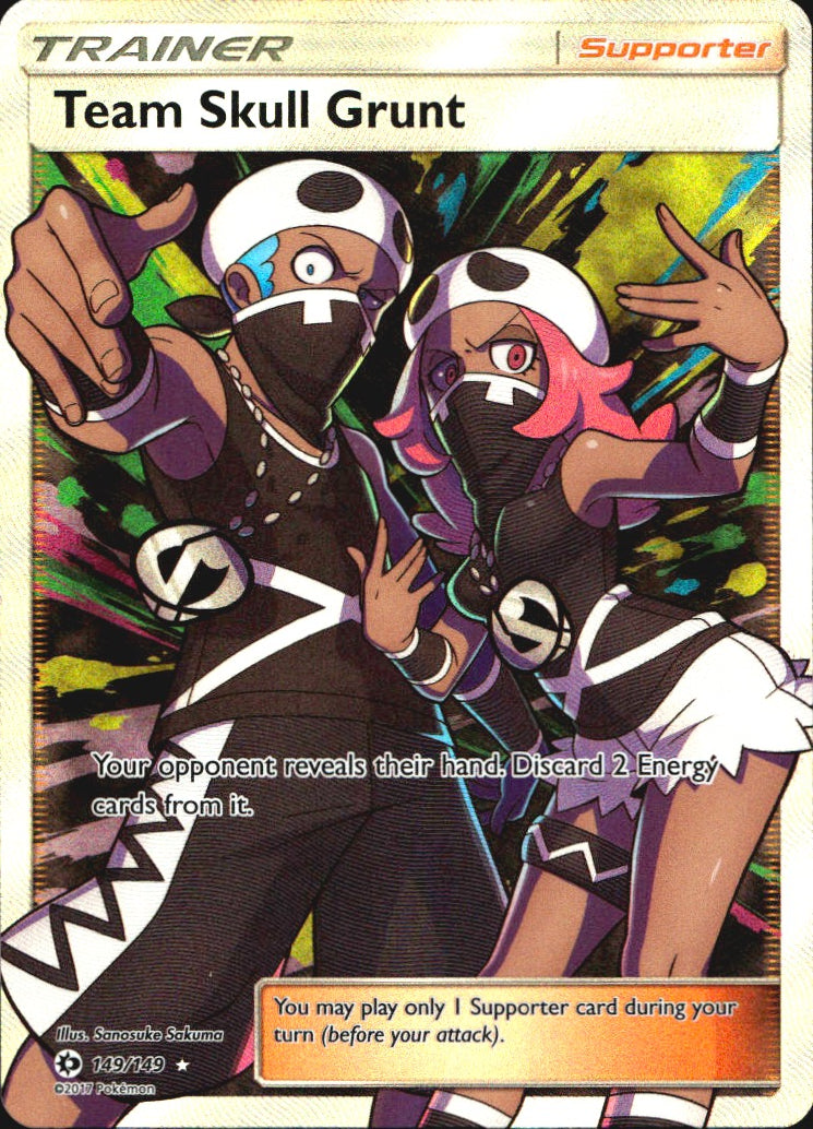Team Skull Grunt (Full Art) 149/149 Holo Ultra Rare SM Base Set Pokemon NM