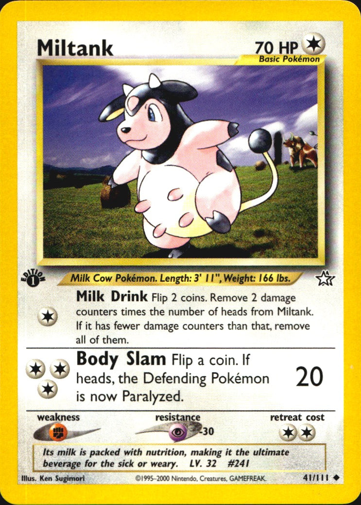 Miltank 41/111 Uncommon Neo Genesis Pokemon 1st Edition Near Mint