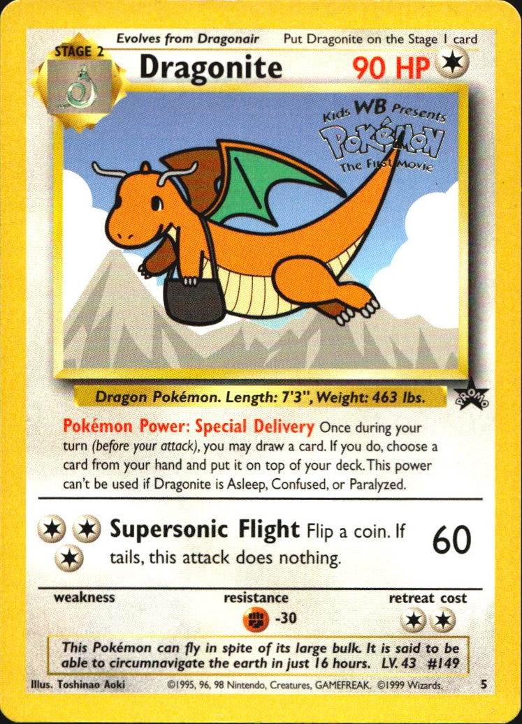 Dragonite 5 Wizards Black Star Promos Promo Pokemon Near Mint