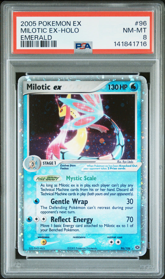 Milotic EX Holo 96/106 Emerald Pokemon PSA 8