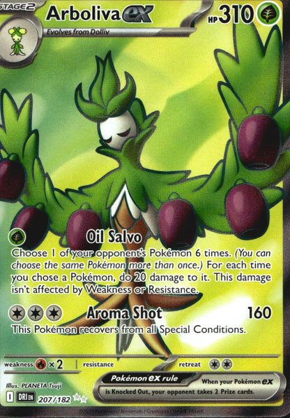 Arboliva ex 207/182 Destined Rivals Ultra Rare Pokemon Holo Near Mint