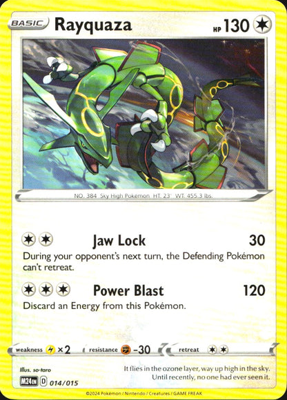 Rayquaza 014/015 McDonald's Promos 2024 Promo Pokemon Near Mint