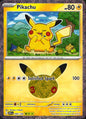 Pikachu 050/128 ME: 30th Celebration Holo Pikachu Rare Pokemon Near Mint