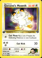 Giovanni's Meowth 74/132 Gym Challenge Common Pokemon 1st Edition Near Mint